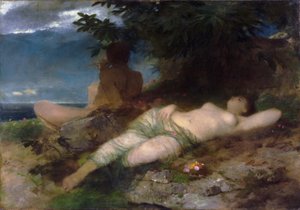 Nymphe und Satyr